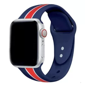   Apple Watch szilikon óraszíj /sötétkék-piros/ 40/41 és 42mm