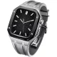 Apple Watch GymBro szíj és tok -szürke(ezüst-fekete) - 44 mm