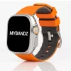 Apple Watch Adventure szilikon óraszíj-narancs-szürke 44/45/46 és 49 mm