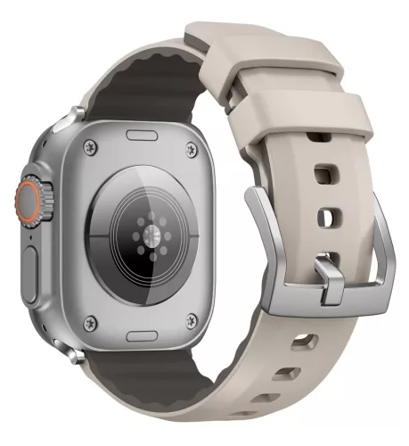 Apple Watch Adventure szilikon óraszíj-bézs-szürke 44/45/46 és 49 mm