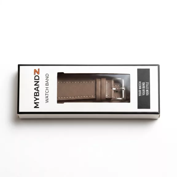 Apple Watch bőróraszíj / szürkésbarna / ezüst csattal 40/41 és 42mm