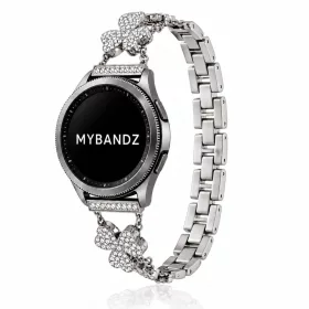 MYBANDZ FloralShine fém szíj /ezüst/ 22 mm