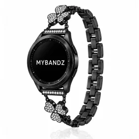 MYBANDZ FloralShine fém szíj /fekete/ 22 mm