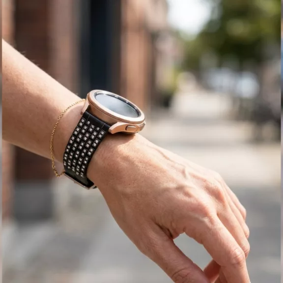 MYBANDZ Diamond fém óraszíj- fekete 20 mm