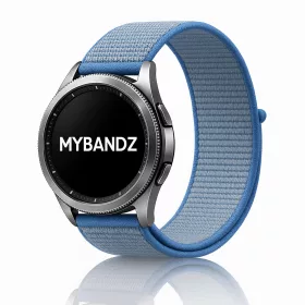  MYBANDZ Tépőzáras rugalmas szövet óraszíj - világos kék/ 20mm