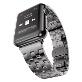 Apple Watch engineer fém óraszíj /fekete/ 44/45/46/49 mm