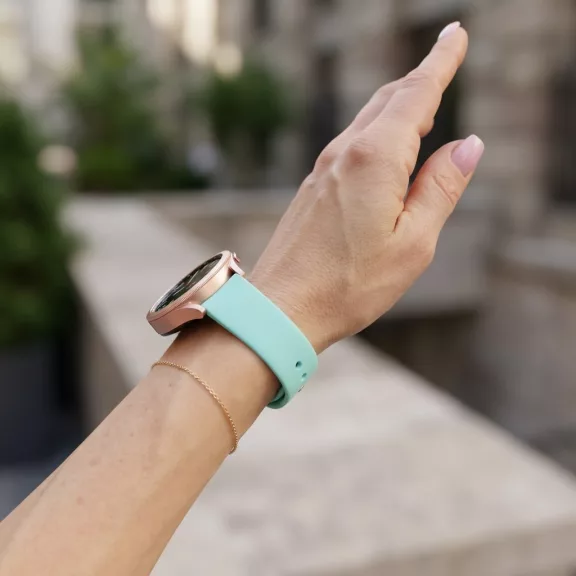MYBANDZ Szilikon óraszíj gömb csattal /türkiz/ / 20mm