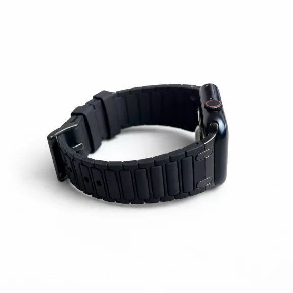 Apple Watch Cyber szilikon óraszíj-fekete 44/45/46 és 49 mm