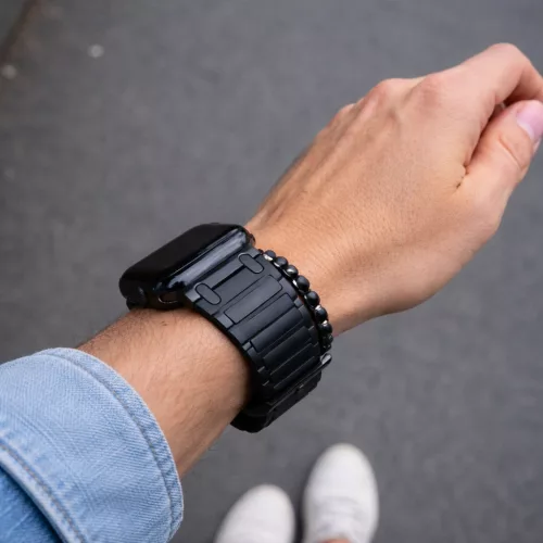 Apple Watch Cyber óraszíj-fekete 44/45/46 és 49 mm