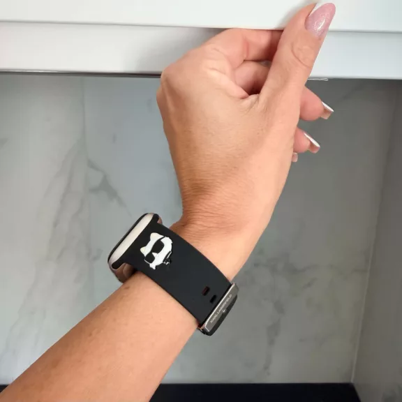 Karl Lagerfeld and Choupette Apple Watch 40/41 és 42mm szilikon óraszíj - fekete