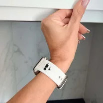   Karl Lagerfeld Karl and Choupette Apple Watch  44/45/46 és 49mm szilikon óraszíj - fehér