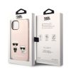 Karl Lagerfeld and Choupette Liquid Silicone Apple iPhone 14 (6.1) hátlapvédő tok pink (KLHCP14SSSKCI)