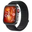 Mybandz Tépőzáras puha szövet óraszíj/fekete-Huawei Watch Fit 3/4/5