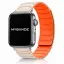 Mybandz Mágneses szilikon óraszíj/bézs-narancs-Huawei Watch Fit 3/4/5