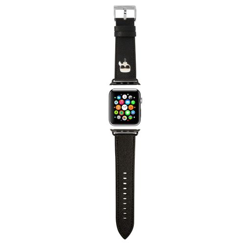 Karl Lagerfeld Karl Head Apple Watch 42/44/45/49mm óraszíj fekete