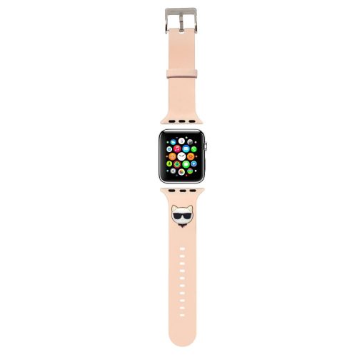 Karl Lagerfeld Choupette Head Apple Watch 42/44/45/49mm óraszíj pink