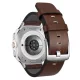 MYBANDZ Olasz bőróraszíj/barna-ezüst csat/Samsung Galaxy Watch Ultra