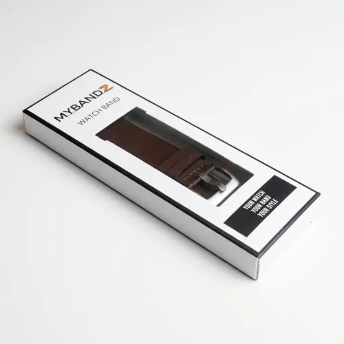 MYBANDZ Olasz bőróraszíj/barna-ezüst csat/Samsung Galaxy Watch Ultra