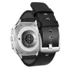 MYBANDZ Olasz bőróraszíj/fekete-ezüst csat/Samsung Galaxy Watch Ultra