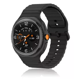   MYBANDZ Waves szilikon óraszíj-fekete/Samsung Galaxy Watch 8