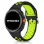 MYBANDZ Lélegző szilikon óraszíj-fekete-zöld/Samsung Galaxy Watch 8-9