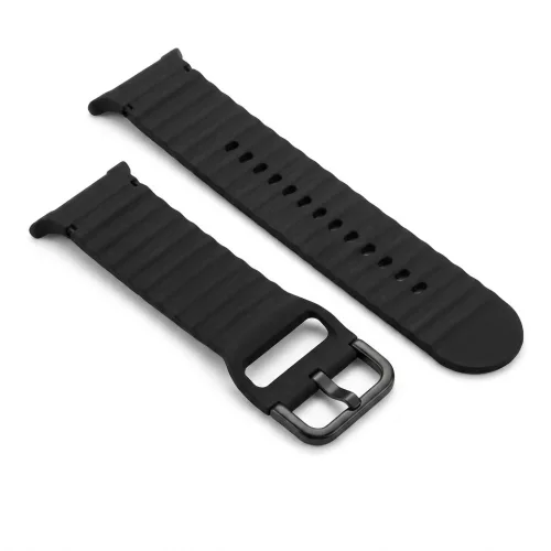 MYBANDZ Waves szilikon óraszíj-fekete/Samsung Galaxy Watch 8