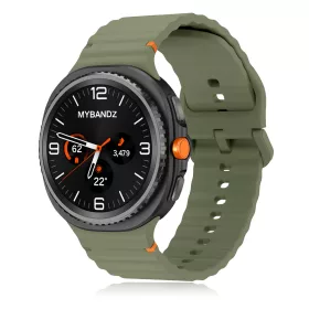   MYBANDZ Waves szilikon óraszíj-zöld/Samsung Galaxy Watch 8