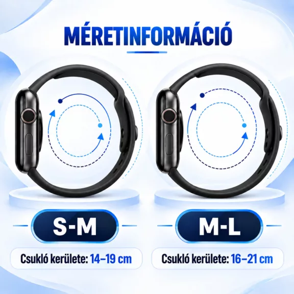 MYBANDZ Flow szilikon óraszíj /fekete/ Samsung Galaxy Watch 8-9