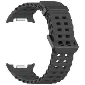   MYBANDZ Ocean szilikon óraszíj-fekete/Samsung Galaxy Watch 8