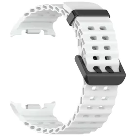   MYBANDZ Ocean szilikon óraszíj-fehér/Samsung Galaxy Watch 8