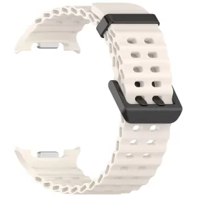   MYBANDZ Ocean szilikon óraszíj-bézs/Samsung Galaxy Watch 8