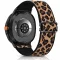 MYBANDZ állítható rugalmas szövet óraszíj /leopárd/ Samsung Galaxy Watch 8-9