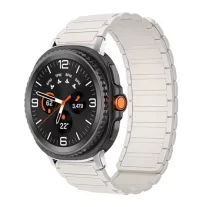   MYBANDZ Mágneses szilikon óraszíj-bézs/Samsung Galaxy Watch 8-9