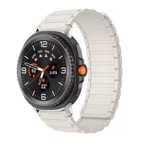   MYBANDZ Mágneses szilikon óraszíj-bézs/Samsung Galaxy Watch 8