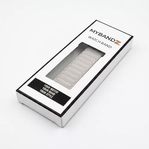 MYBANDZ Mágneses szilikon óraszíj-bézs/Samsung Galaxy Watch 8