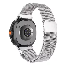   Mybandz Milánói mágneses fém óraszíj-ezüst/Samsung Galaxy Watch 8