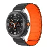 MYBANDZ Mágneses szilikon óraszíj-fekete-narancs/Samsung Galaxy Watch 8