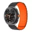 MYBANDZ Mágneses szilikon óraszíj-fekete-narancs/Samsung Galaxy Watch 8-9