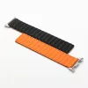 MYBANDZ Mágneses szilikon óraszíj-fekete-narancs/Samsung Galaxy Watch 8