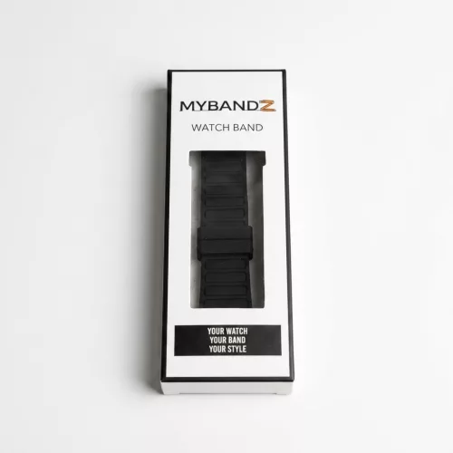 MYBANDZ Mágneses szilikon óraszíj-fekete/Samsung Galaxy Watch 8
