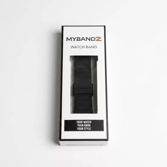 MYBANDZ Mágneses szilikon óraszíj-fekete/Samsung Galaxy Watch 8-9