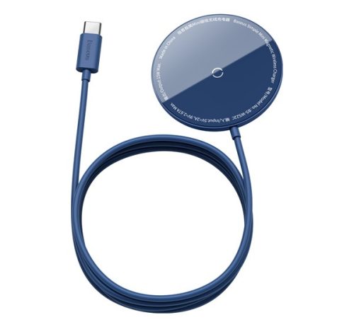 Baseus Simple mini vezeték nélküli töltő, 15W, kék
