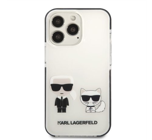 Karl Lagerfeld Karl and Choupette TPE hátlap tok Apple iPhone 13 Pro, fehér