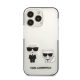 Karl Lagerfeld Karl and Choupette TPE hátlap tok Apple iPhone 13 Pro, fehér