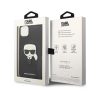 Karl Lagerfeld Head Saffiano bőr hátlap tok Apple iPhone 14, fekete