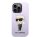 Karl Lagerfeld Liquid Ikonik NFT szilikon hátlap tok Apple iPhone 14 Pro, lila