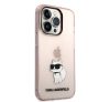 Karl Lagerfeld IML Choupette NFT hátlap tok Apple iPhone 14 Pro, rózsaszín