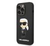Karl Lagerfeld Silicone Ikonik Apple iPhone 14 Pro Magsafe hátlap tok, fekete