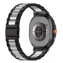   Mybandz Klasszikus fém óraszíj-fekete-ezüst/Samsung Galaxy Watch 8-9