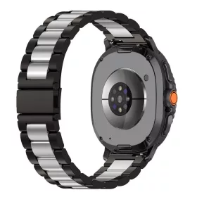   Mybandz Klasszikus fém óraszíj-fekete-ezüst/Samsung Galaxy Watch 8